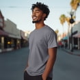 thumbnail image 4 of Dalix Pigeon Embroidered Cotton Tee Lightweight Jersey Mens in Storm Gray S Small, 4 of 5