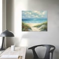 thumbnail image 3 of PIKWEEK Beach Wall Art Canvas Coastal Beach Canvas Prints Coastal Paintings Seascape Pictures Beach Pathway Posters Artworks Decor Seaside Fence Seascape Photo on Canvas 20x16in, 3 of 4
