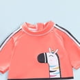 thumbnail image 6 of Linfrsh Boys Rash Guard Swim Set Toddlers Boys' 3-Piece Swimsuit Trunk and Rashguard Sun Hat Set(Orange,5-6 Years), 6 of 8