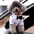 thumbnail image 2 of Pet Dog Tuxedo Bow Tie Wedding Suit Clothing Puppy Costumes Clothes Apparel, 2 of 12