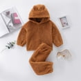 thumbnail image 2 of Baozhu Children Baby Boy Girl Clothes Sets Winter Kids Plush Hoodie Tops + Pant Outfits Baby Cotton Clothing Suit Baby Casual Outfits, 2 of 5