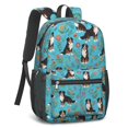thumbnail image 2 of Bernese Mountain Dog and Floral 17" School Backpacks for Teens,Waterproof Oxford Fabric,S-Shape Padded Straps for School,Travel,Hiking,Camping, 2 of 6