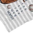 thumbnail image 3 of Lazaofficial Personalized Baseball Milestone Blanket – Custom Name Soft Fleece Photo Prop, Monthly Growth Tracker, Sports Theme Gift, 3 of 8