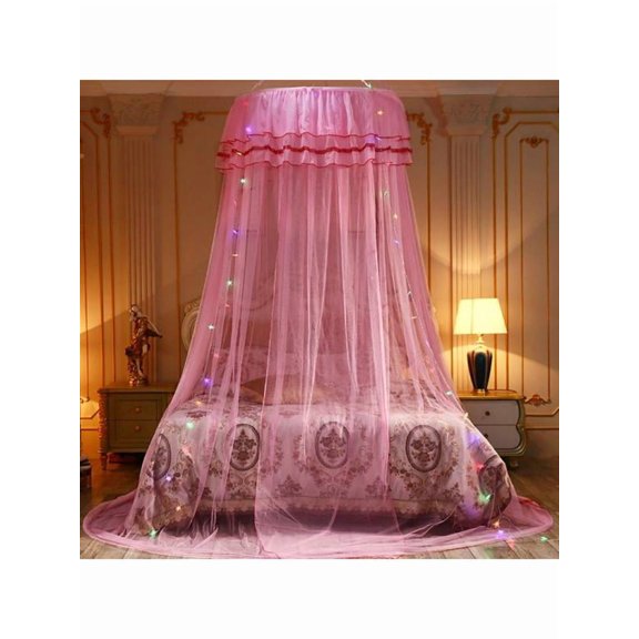 Catlerio Child Star Polyester Asymmetrical Bed Canopy, Crib/Full/Queen/Twin, Pink