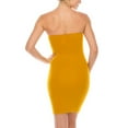 thumbnail image 3 of PacificPlex Womens Seamless Smoother Tube Slip Dress, One Size, Mustard, 3 of 4