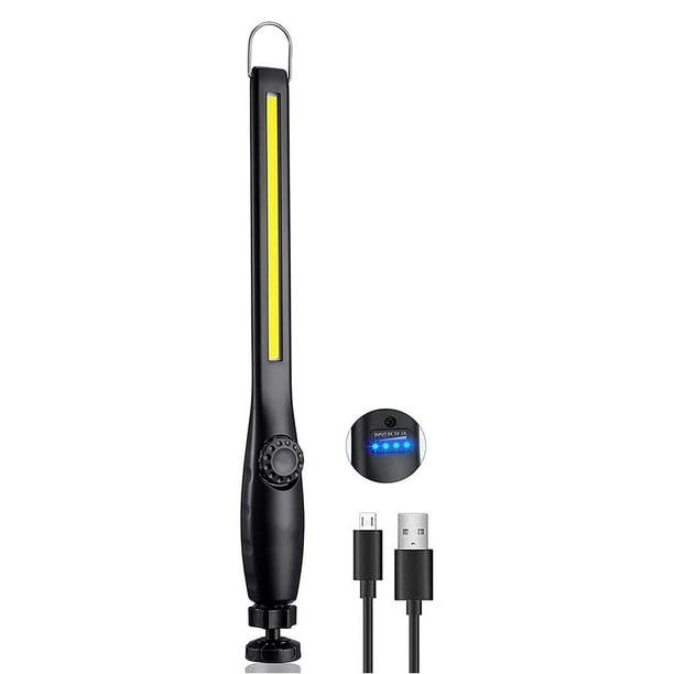 Lámparas de inspección de luz de trabajo COB con luz de trabajo LED recargable por USB magnética, linterna portátil para reparación de automóviles, para emergencias en talleres domésticos.