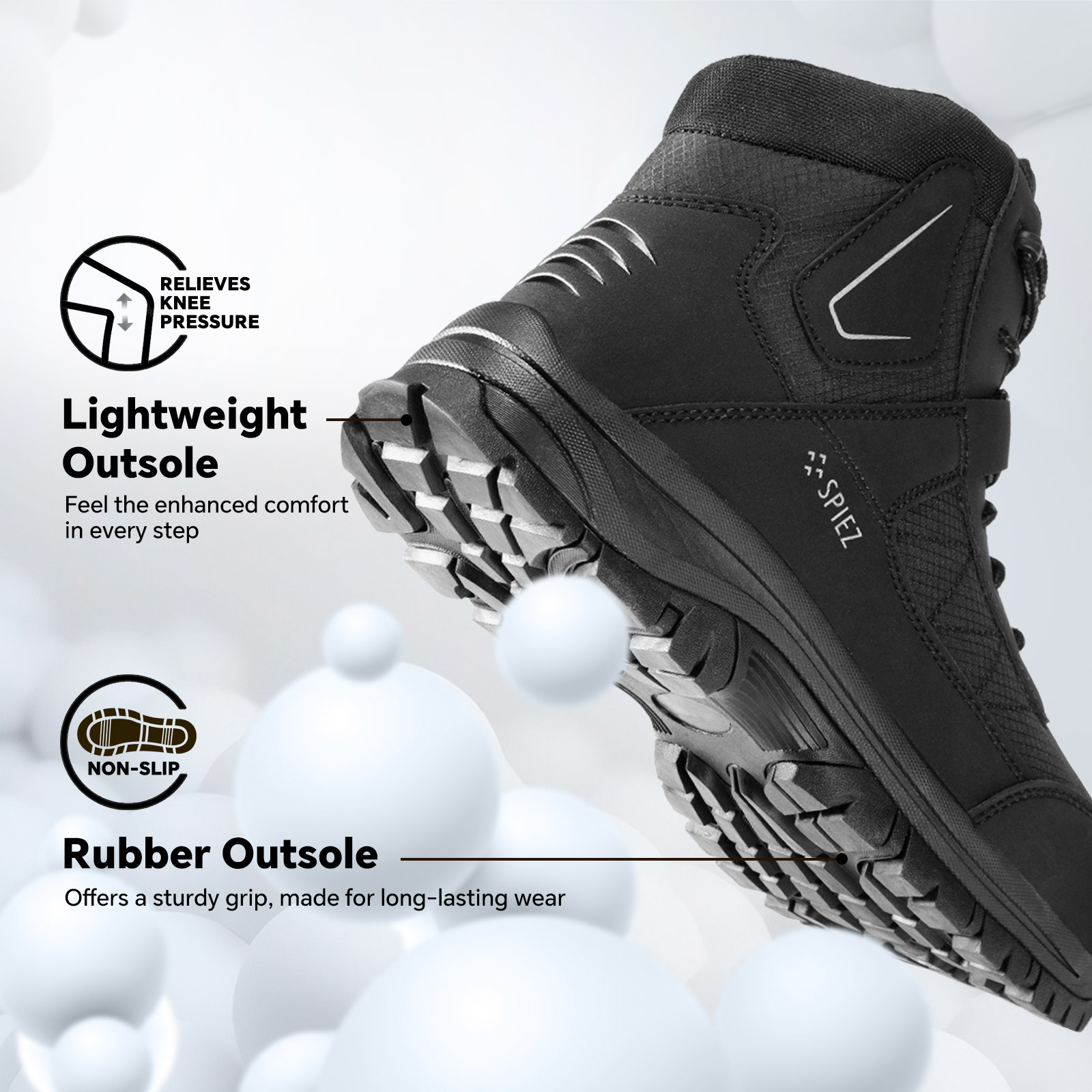 SPIEZ Men's Steel Toe Anti-Static Work Boots photo 4