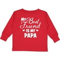 thumbnail image 3 of Inktastic My Best Friend is My Papa with Hearts Boys or Girls Long Sleeve Toddler T-Shirt, 3 of 5
