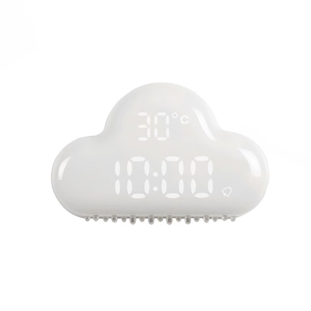 La Alarma Del Reloj Magnético Multifuncional En Forma De Nube Muestra La Temperatura De La Fecha Y La Hora Del Led Speravity EL013520-02