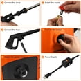 thumbnail image 5 of Resenkos 3500PSI Electric Pressure Washer with Wheels-Orange, 5 of 9