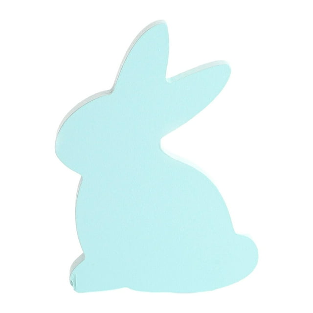 Decoraciones de conejito de Pascua, decoración de mesa de conejito, decoración del hogar, estatua, figura para manualidades Azul claro