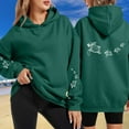 thumbnail image 2 of XIAONU Womens Hoodies Long Sleeve Turtle Print Drawstring Hooded Sweatshirts Oversized Simple Pullover Hoodie Sporty Top Beach Wear, 2 of 4