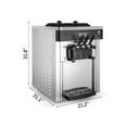 thumbnail image 3 of VEVOR Commercial Ice Cream Machine 20-28L/H Soft Serve with LED Display Auto Clean 3 Flavors 2200W,Silver, 3 of 10