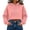 #463-Pink, variant on Warop Womens Drawstring Hooded Crop Sweatshirt with Side Pockets, Long Sleeve Pullover, Cotton Casual Athletic for Daily