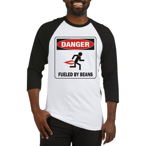 CafePress - Beans Baseball Jersey - Cotton Baseball Jersey, 3/4 Raglan Sleeve Shirt
