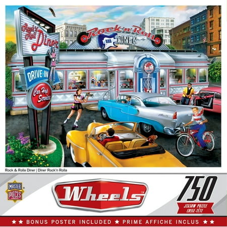 MasterPieces 750 Piece Jigsaw Puzzle - Rock & Rolla Diner - 18"x24"