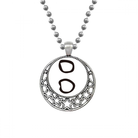 b inscription chinese surname character necklaces pendant retro moon stars jewelry