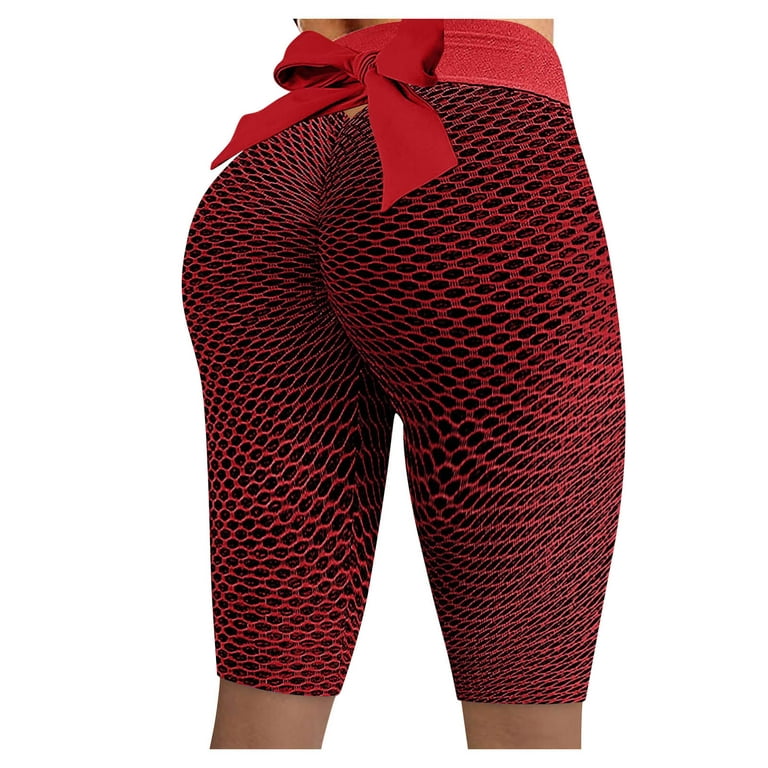 adviicd Short Pants For Women Dressy Plus Size Yoga Pants For Women  Womenâ€™s High Waist Booty Yoga Shorts Gym Workout Spandex Dance Hot Pants  Lifting Rave Bottoms Red XL 