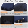 thumbnail image 6 of Flat Ivy Newsboy Cap for Men, Classic Cotton Cabbie Hat, 6 of 6