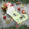 thumbnail image 6 of Coolnut 1PCS Christmas Stocking Cute Panda Xmas Stockings Decoration for Family Holiday Party Ornaments Decor Fireplace, 17.7 x 12 Inch, 6 of 7