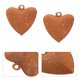 thumbnail image 5 of ColoMX 10 cascabeles vintage con forma de corazón: cascabeles rústicos de hierro para decorar tu árbol de Navidad. Adornos colgantes para fiestas., 5 of 7