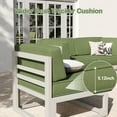 thumbnail image 7 of Techmilly Aluminum Patio Furniture, Metal Patio Conversation Set with Waterproof Cover, 5 Inch Thick Cushions , Modern Outdoor Furniture for Deck & Backyard, Green, 7 of 7