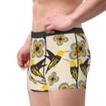 thumbnail image 2 of Fuzoiu Yellow Flowers Hummingbird Print Men's Ultra Breathable Underwear,No Riding Up Boxer Briefs with ComfortFlexible Waistband-Small, 2 of 5