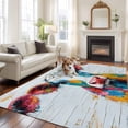 thumbnail image 4 of 8x10 Washable Area Rug, Colorful Cow Non-Slip Extra Large Rectangle Rug for Living Room Bedroom, Rustic Animal Indoor Floor Mat for Home Decor, 4 of 9
