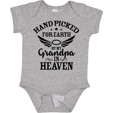 

Handpicked for Earth By My Grandpa in Heaven Angel Wings Baby Bodysuit