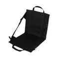 thumbnail image 2 of Silla plegable con asiento de estadio, sencilla, resistente al desgaste, ligera, con soporte para la espalda Negro, 2 of 8