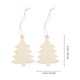 thumbnail image 4 of Unique Hanging Ornament Wood Christmas Tree Party Decoration Artistic Design for Home Beige 8.7x6.4cm 50Pcs, 4 of 4