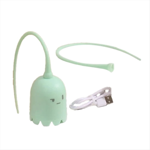 Juguete Interactivo para Gatos USB Cat Pet Silicone Gira Automáticamente la del Ratón. de Burla para Gatitos Verde