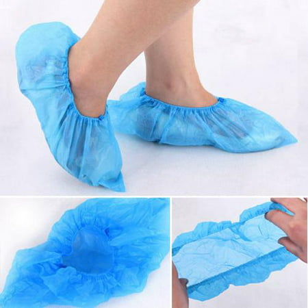 Yaheetech Disposable 100 Pack Shoe Covers - Hygienic Boot Cover for Construction, Medical, Workplace, Indoor Carpet Floor Protection, (Best Shoes For Working Out On Carpet)