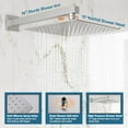 thumbnail image 5 of Shower System, 10'' High Pressure Brushed Nickel Shower Head with Handheld Spray Combo, Included 59'' Shower Hose, Shower Trim Kit and 2-IN-1 Diverter, Bathroom Shower Faucet Set with Valve, 5 of 14