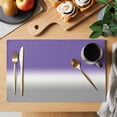 thumbnail image 2 of Purple Grey Ombre Placemats Set of 4 Gradient Color Place Mats Table Mats Kitchen Dining Home Outdoor Party Table Decoration, 2 of 9