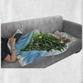 thumbnail image 6 of Santa Soft Flannel Fleece Throw Blanket, Reindeer with Jingle Bells Gather Around Father Christmas Tree with Presents, Cozy Plush for Indoor and Outdoor Use, 60" x 80", Multicolor, by Ambesonne, 6 of 6