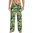 thumbnail image 2 of Kdxio Football Doodle Print Men's Sleep Pajama Pant Lounge Pants with Pockets, 2 of 8