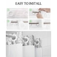 thumbnail image 5 of No Hook Shower Curtain with Snap in Liner, Grey Impressionist Forest Oil Painting Art Hotel Shower Curtains for Bathroom, Washable Shower Curtain Liner Set with Mesh Top Window, 72”x78”, 5 of 6