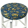thumbnail image 6 of Goofa Modern Excavator Printed Stool Covers Round, Waterproof Round Bar Stool Covers Anti-Slip Round Bar Stool Seat Cover with Elastic Bands Durable -12 inch, 6 of 7