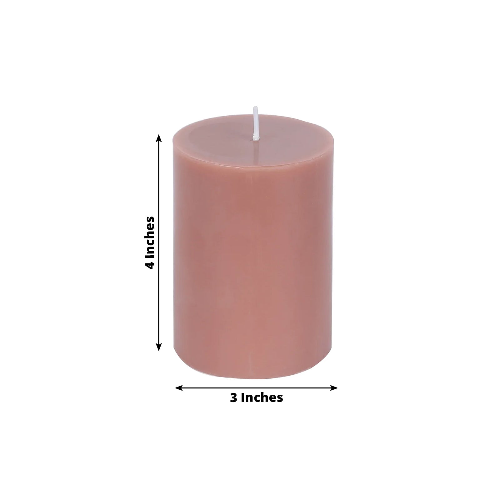 Efavormart 12-Pack Unscented Pillar Candles – Dripless 3"x4" Beige Paraffin Wax with Smokeless Cotton Wicks, Clean & Long-Lasting Burn for Weddings, Home & Event Decor