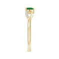 thumbnail image 3 of ANGARA Natural Solitaire Emerald Heart Promise Ring with Diamond Accents in 14K Yellow Gold for Women (Size-4mm) | May Birthstone, Birthday, Anniversary, Jewelry Gift for Women | Natural Emerald Ring, 3 of 8