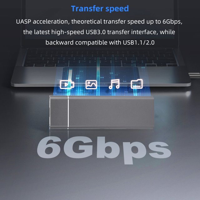 Ssd Caso USB 3.1 TYPE-C a M.2 NGFF SSD Estuche para 2230/2242 SSD (NGFF Type3.1 Grey)