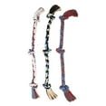 thumbnail image 5 of Mammoth Flossy Chews Cottonblend 3 Knot Tug Rope Dog Toy, Extra-Large, 36", Assorted Colors, 5 of 7