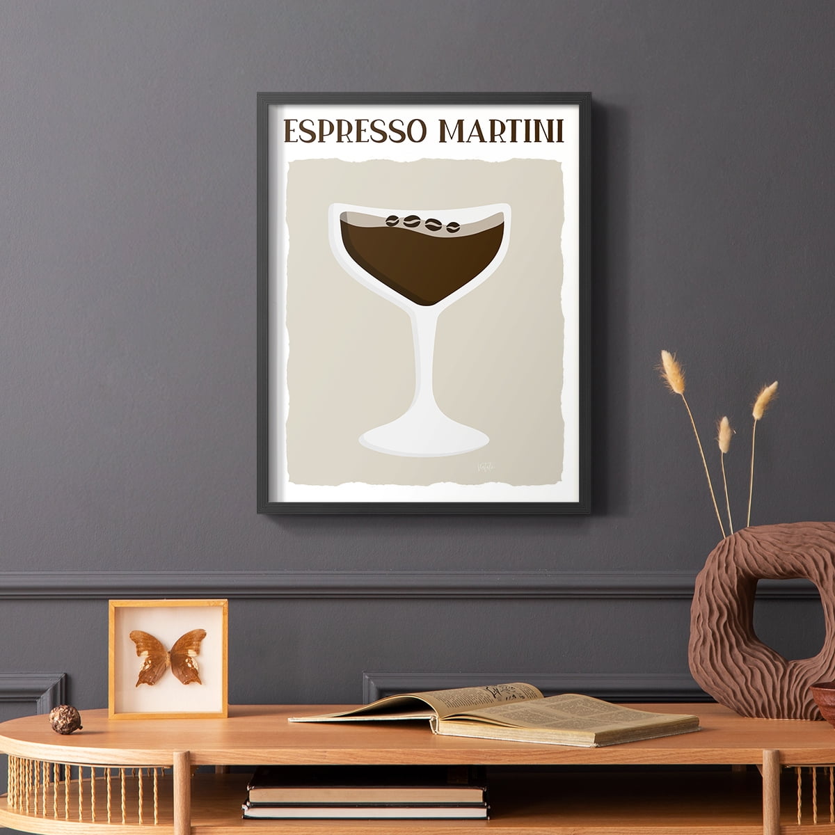 Espresso Martini in Paper Solid Wood 8 x 10 Framed Print