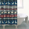 thumbnail image 4 of Multicolor Christmas Pattern Shower Curtain 84"x72" ,Bathroom Decorative Shower Curtains Set with 12 Hooks,Modern Waterproof Washable Shower Curtain, 4 of 6