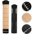 Pocket Guitar Practice Neck, Finger Exercise 6 String Portable Guitar