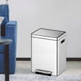 thumbnail image 4 of 8 Gallon (15L+15L) Stainless Steel Dual Trash & Recycle Bin with Foot Pedal, Soft-Close Lid, and Removable Inner Buckets for Kitchen, Living Room, or Office, 4 of 7