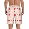 thumbnail image 3 of Kdxio Strawberry Pattern Mens Casual Shorts - Drawstring Summer Beach Sports Shorts for Men, 3 of 9
