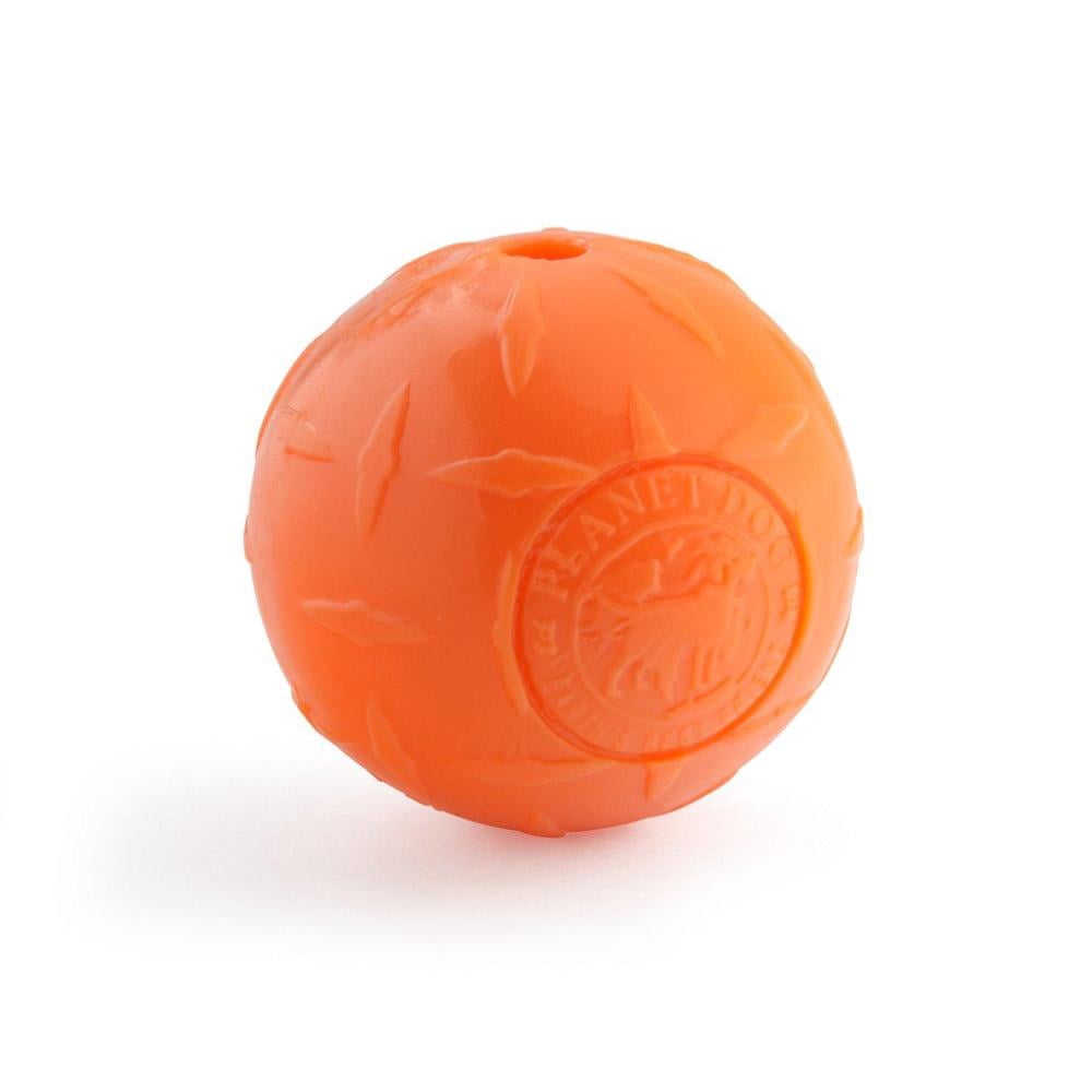 indestructible dog ball orange