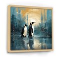 thumbnail image 2 of Designart "Snowy Penguin Couple'S Serenity" Penguin Floater Framed Canvas Prints, 2 of 5